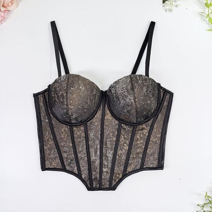 Plus Size Off-Shoulder Backless Boned Bustier Top